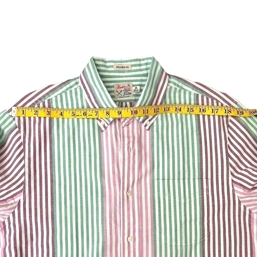 J. Crew Mens The Broken-In Oxford Short Sleeve Button Down Shirt Size Medium NWT